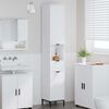 vidaXL Bathroom Cabinet with Drawer White 12.40 x 12.99 x 74.80 in
