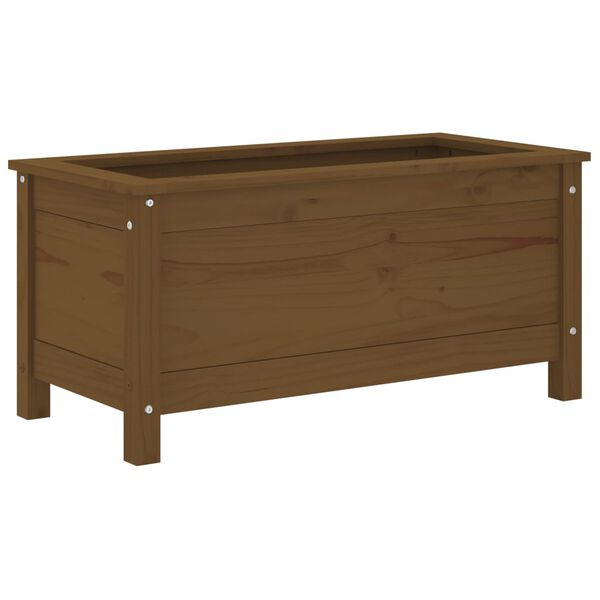 vidaXL Garden Planter Honey brown Solid pine wood Medium