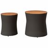 vidaXL Garden Side Table Black and brown