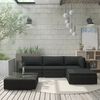vidaXL Patio Lounge Set Set of 5 Black