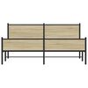 vidaXL Bed Frame Sonoma oak Steel, engineered wood Super King Bed Frame