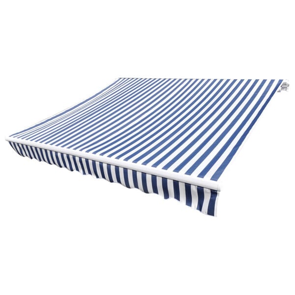 vidaXL Awning Blue and White Polyester 19.7 x 9.8 ft UV-resistant