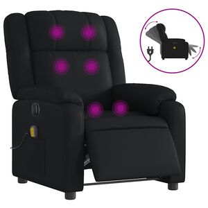 vidaXL Electric Massage Recliner Chair Black