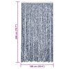 vidaXL Fly Curtain Blue and White 39.4x78.7" Chenille