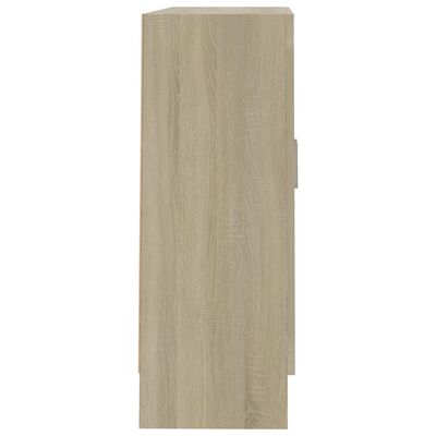 vidaXL Vitrine Cabinet Sonoma Oak 32.5"x12"x31.5" Engineered Wood