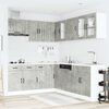 vidaXL Kitchen Cabinet Set Concrete Grey Engineered Wood Large