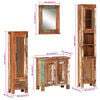 vidaXL Bathroom Furniture Set Multi-colored Solid reclaimed wood, glass