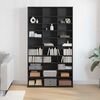 vidaXL CD Cabinet Black oak 101 x 23 x 177.5 cm Engineered wood
