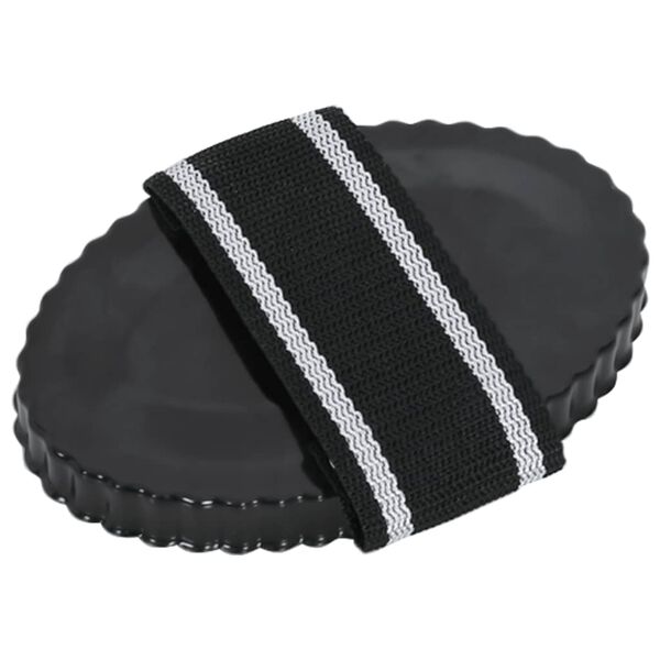 vidaXL Curry Comb Black Steel 6.3 x 4.1 x 0.8 in Durable Curry Comb