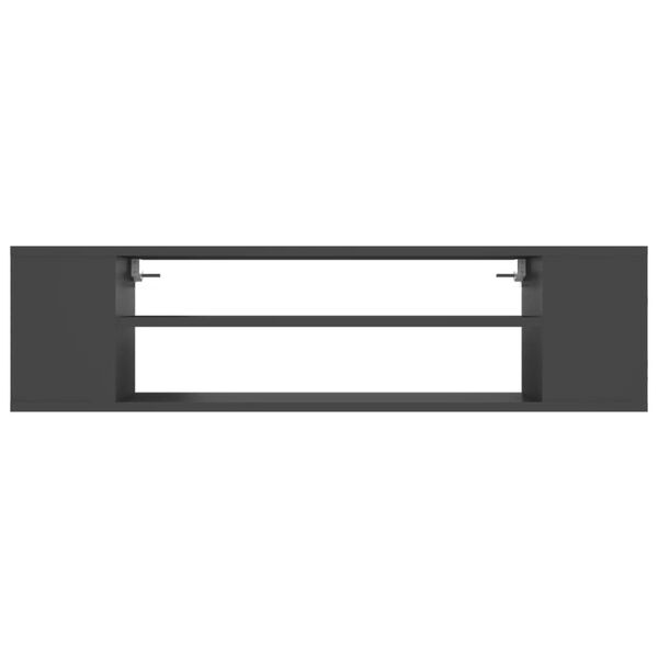 vidaXL TV Cabinet Gray Engineered wood Medium TV Cabinet Rectangular