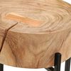 vidaXL Side Table Natural Wood Solid Acacia wood, powder-coated steel