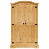 vidaXL Wardrobe Brown Solid Pinewood Large Wardrobe Rectangular
