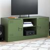 vidaXL TV Cabinet Olive Green Cold-rolled steel Medium TV Cabinet