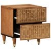 vidaXL Bedside Cabinet Honey Brown Solid mango wood, iron Small Storage