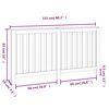 vidaXL Radiator Cover White 60.2x7.5x33.1" Solid Wood Pine
