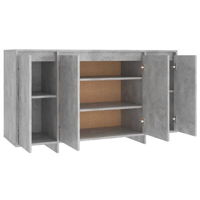 vidaXL Sideboard Concrete Gray 53.1"x16.1"x29.5" Engineered Wood