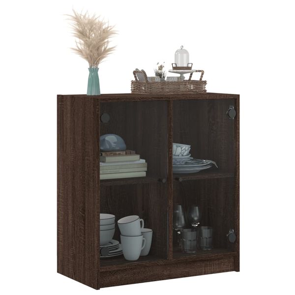 vidaXL Side Cabinet Brown Oak Engineered Wood Standard Side Cabinet