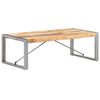 vidaXL Coffee Table Brown and grey Rough mango wood, powder-coated steel