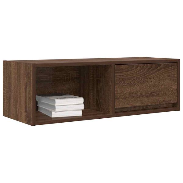 vidaXL TV Cabinet Set of 2 Brown oak Engineered wood TV Cabinet