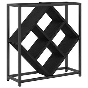 vidaXL Wine Rack Black Oak 20.08 x 7.09 x 20.67 in Engineered Wood