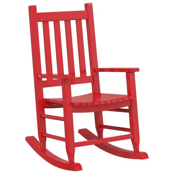 vidaXL Rocking Chair Red Poplar wood Small Durable Rocking Chair