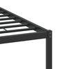 vidaXL Bed Frame Smoked oak Engineered wood, Steel Double Bed Frame