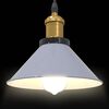 vidaXL Pendant Lamp Gloss Gray Metal Medium Height-Adjustable
