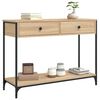 vidaXL Console Table Sonoma Oak Engineered Wood Narrow Adjustable Feet