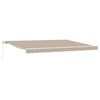 vidaXL Awning Retractable Beige 177.17" x 118.11" Polyester and metal
