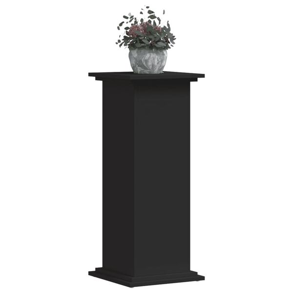 vidaXL Plant Stand Black Engineered Wood Tall Minimalist Plant Stand