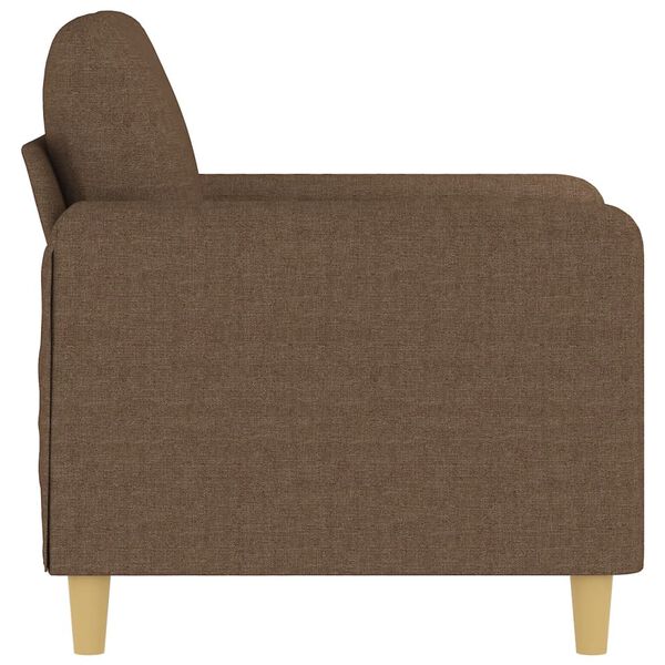 vidaXL Sofa Chair Brown Polyester, Metal, Textilene 23.6 in Seat Width