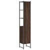vidaXL Bathroom Cabinet Brown Oak Engineered wood Tall and Slim