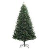 vidaXL Artificial Hinged Christmas Tree Green PVC, PE, Metal Large