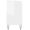 vidaXL Bathroom Cabinet High gloss white Engineered wood, iron Medium