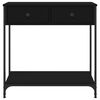 vidaXL Console Table Black Engineered wood, metal 29.5 x 13.6 x 29.5 in