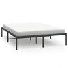 vidaXL Bed Frame Black Powder-Coated Steel Full Bed Frame Rectangular