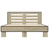 vidaXL Bed Frame Sonoma Oak Engineered wood and metal with plywood slats