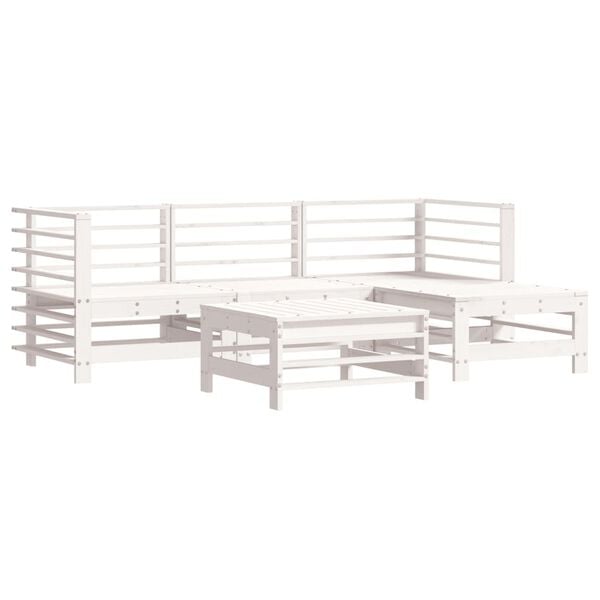 vidaXL Garden Lounge Set White, Anthracite