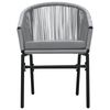 vidaXL Garden Dining Set Grey Powder-coated steel Medium
