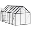 vidaXL Greenhouse Anthracite and Transparent Aluminum, Polycarbonate Large