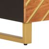 vidaXL Bedside Cabinet Brown and Black Solid Mango Wood Medium