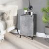 vidaXL Bedside Cabinet Concrete grey Engineered wood, metal