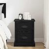 vidaXL Bedside Cabinet Black Oak 39 x 39 x 47.5 cm Engineered Wood
