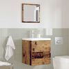 vidaXL Bathroom Cabinet with Drawer Old Wood 16.14 x 15.16 x 17.72 in