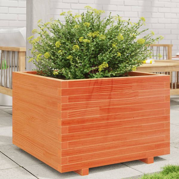 vidaXL Garden Planter Wax Brown Solid pinewood Medium Durable