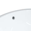 vidaXL Bathroom Sink White 18.5x15.4x8.3" Oval Ceramic
