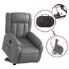 vidaXL Electric Stand Up Massage Recliner Chair Gray