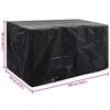 vidaXL Garden Furniture Cover Black Polyethylene 70.9 x 27.6 x 35.4 in