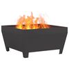 vidaXL Fire Pit Black 31.50 x 31.50 x 16.93 in Steel