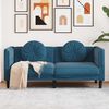 vidaXL Sofa Blue Velvet (100% polyester), plywood, solid wood 2-Seater